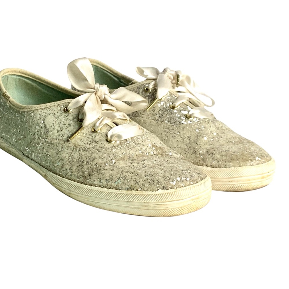 Keds x Kate Spade Glitter Ivory Cream Bridal Sneakers Women’s 9M